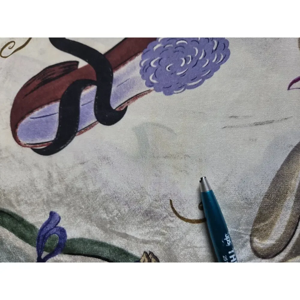 The Metropolitan Museum of Art 100% Silk Shoe Print Scarf Fashion Art Made Japan